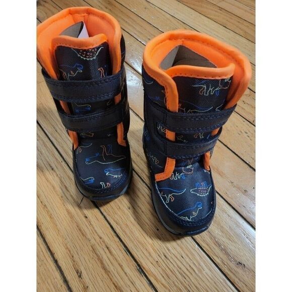 Carter's Unisex-Child Grady Light Up Snow Boots Navy Toddler Size 5 - Picture 7 of 7